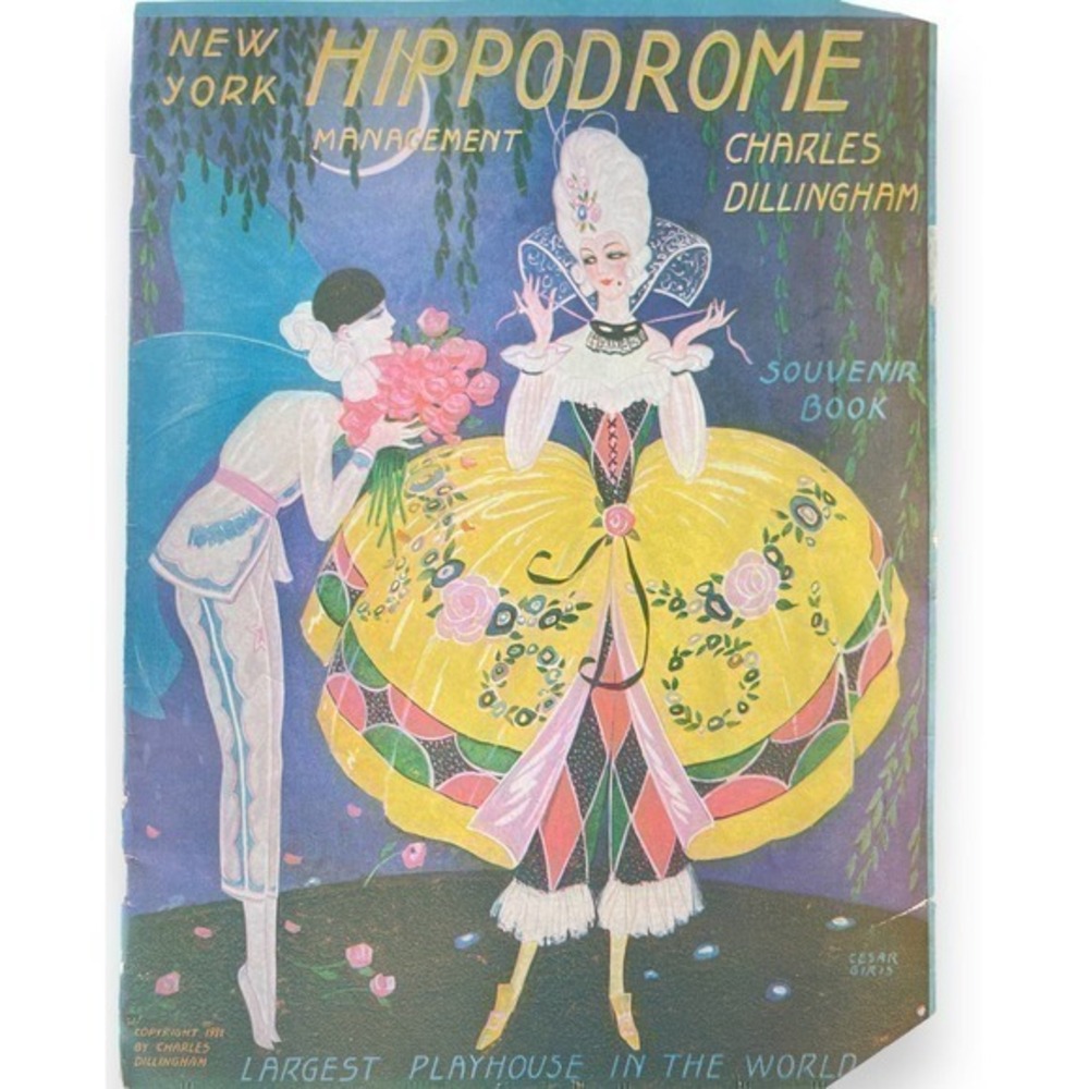 Vintage Cary Grant "BETTER TIMES" 1922 Hippodrome Program César Giris Art